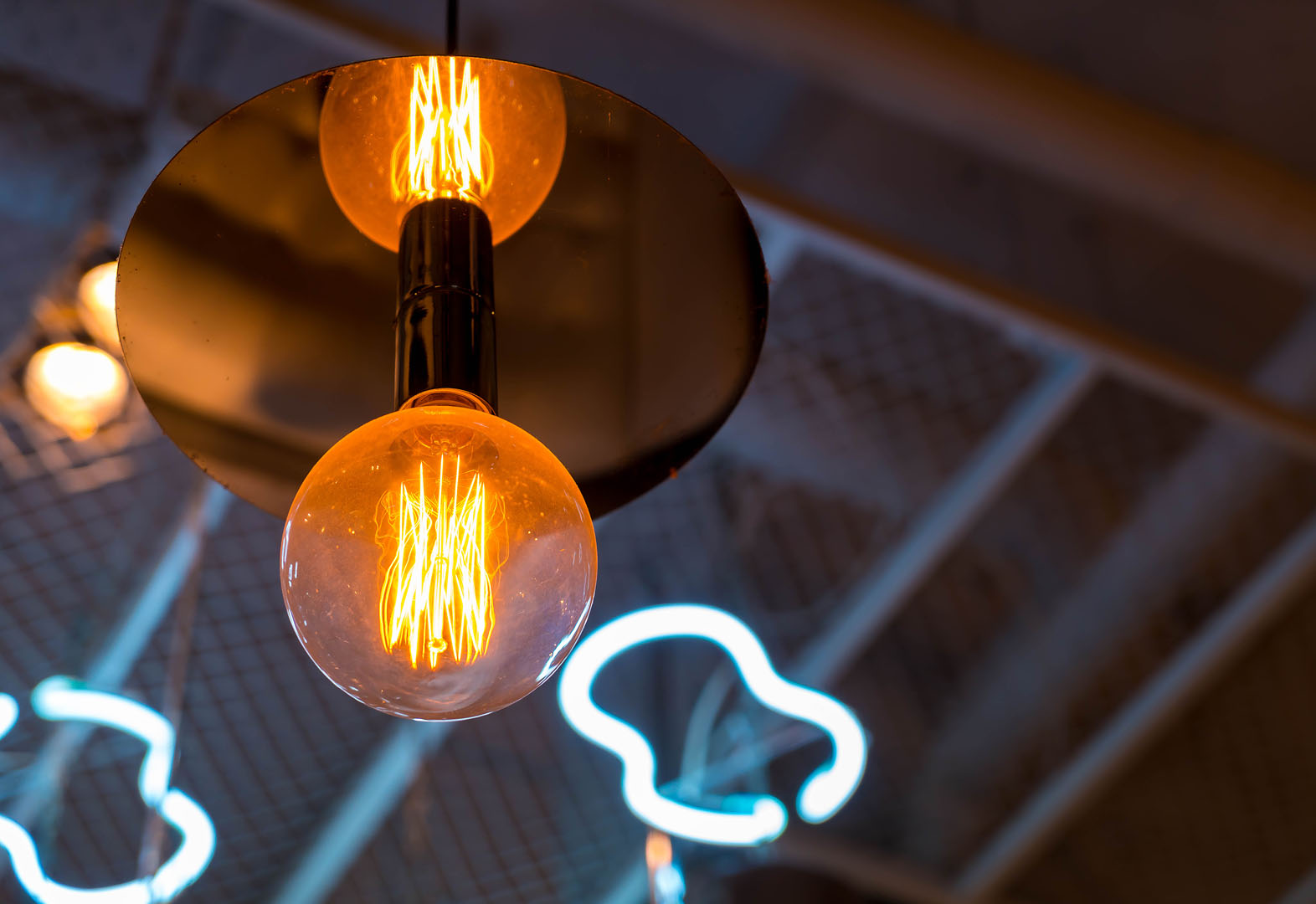 Beautiful light lamp decor glowing